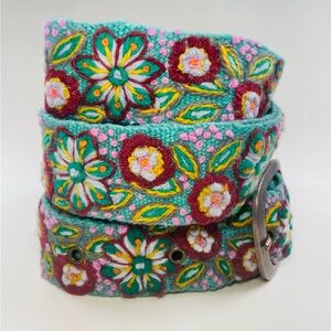 New! Jenny Krauss Tender Blossoms Embroidered Belt -